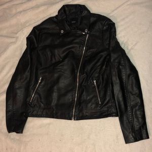 Black leather jacket